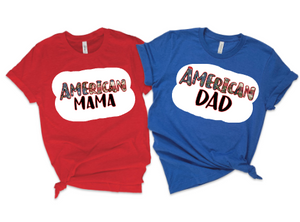 All American Mama/Dad/Mini Sublimation Transfer