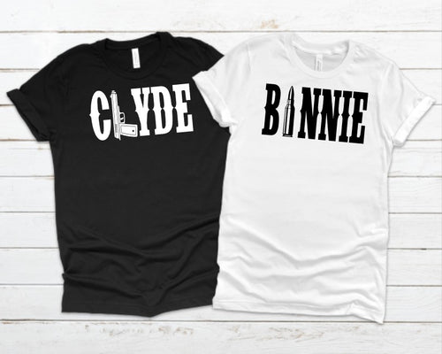 Bonnie And Clyde Screen Print Transfer