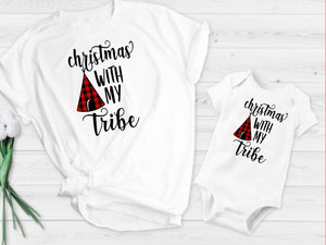 Christmas With My Tribe Family Screen Print Transfer
