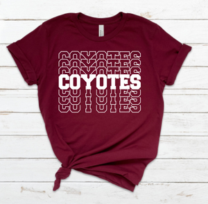Coyotes Mascot Screen Print Transfer