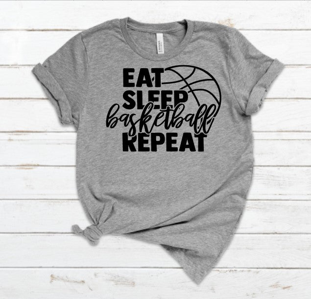 Eat, Sleep, Basketball, Repeat Screen Print Transfer