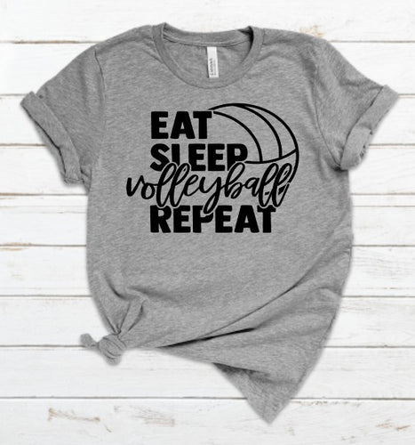 Eat, Sleep, Volleyball, Repeat Screen Print Transfer