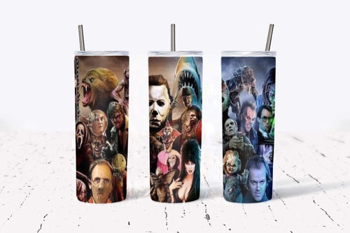 Horror Movie Tumbler (Straight) Seamless Sublimation Transfer