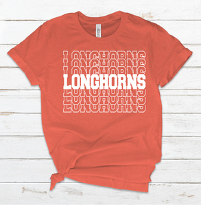 Longhorns Mascot Screen Print Transfer
