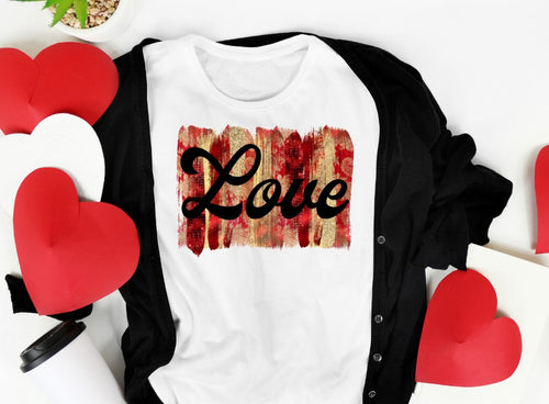 Love Brushstrokes Sublimation Transfer