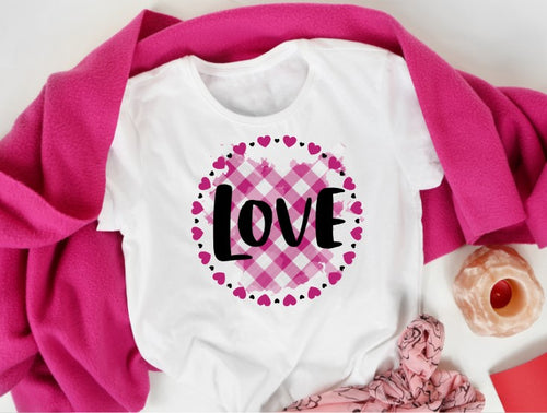 Love Plaid Sublimation Transfer