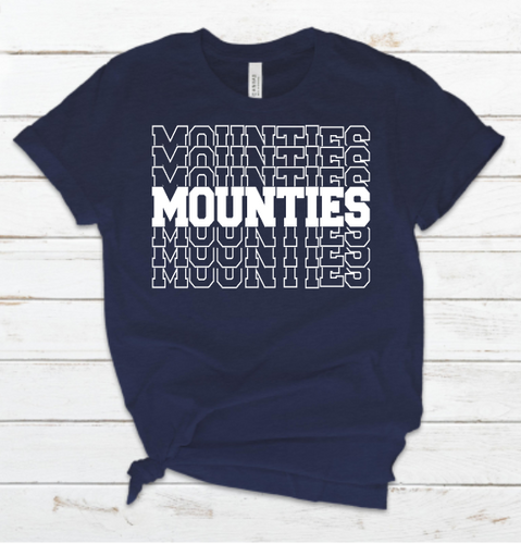 Mounties Mascot Screen Print Transfer