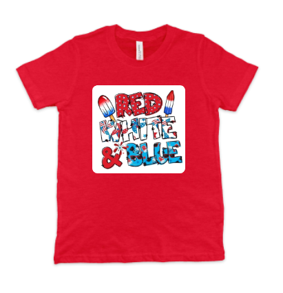 Red, White, and Blue Bomb Pop Sublimation Transfer