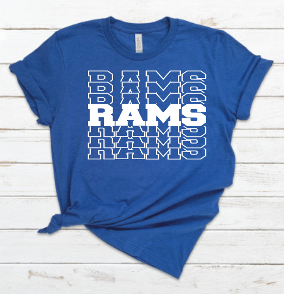 Rams Mascot Screen Print Transfer