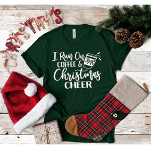 I Run On Coffee & Christmas Cheer Screen Print Transfer