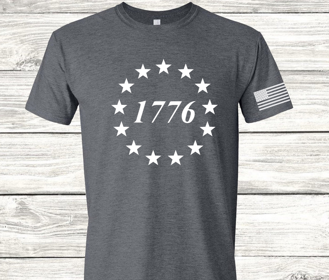 1776 With Stars Screen Print Transfer