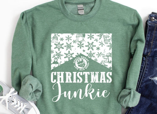 Christmas Junkie Screen Print Transfer