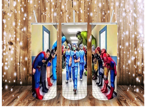 Medical Field Superhero Fan Art Skinny (Straight) Seamless Sublimation Transfer
