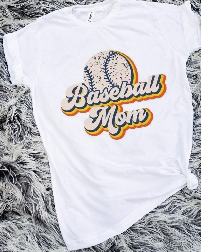 Baseball Mom Retro Distressed Sublimation Transfer