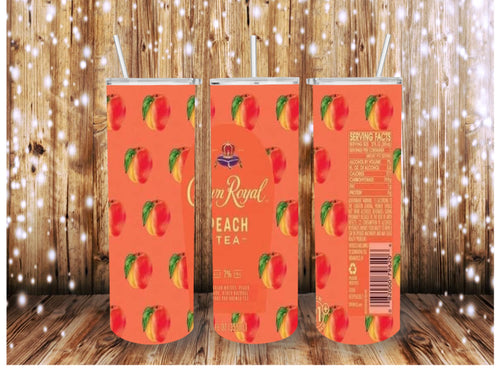 Crown Peach Alcohol Skinny (Straight) Seamless Sublimation Transfer