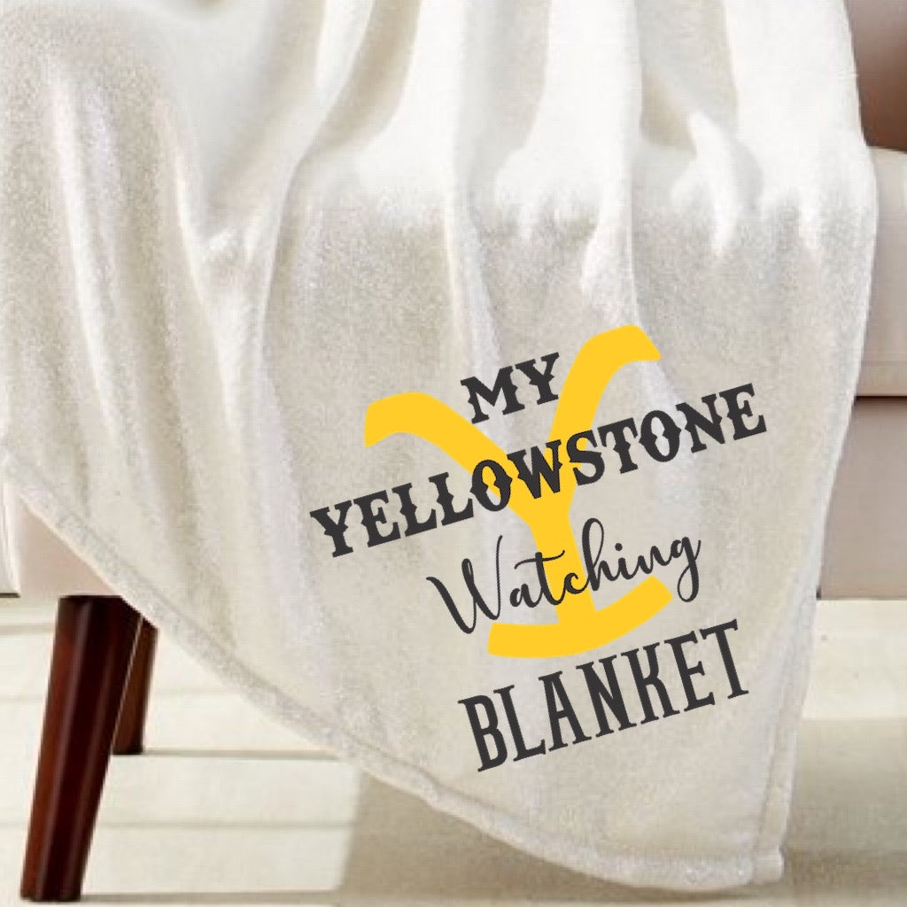 Yellow Stone Watching Blanket Sublimation Transfer