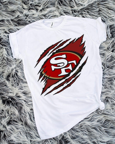 Torn 49ers Sublimation Transfer