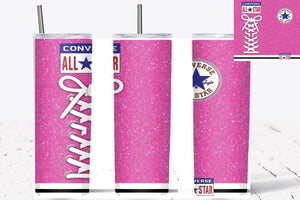 All Star Pink Lace Up Shoe Skinny (Straight) Seamless Sublimation Transfer