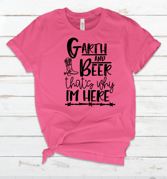 Garth And Beer Screen Print Transfer