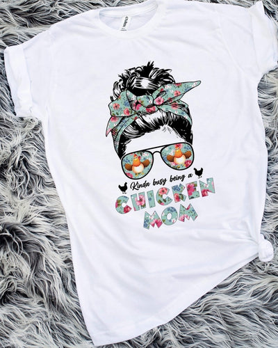 Chicken Mom Messy Bun Sublimation Transfer