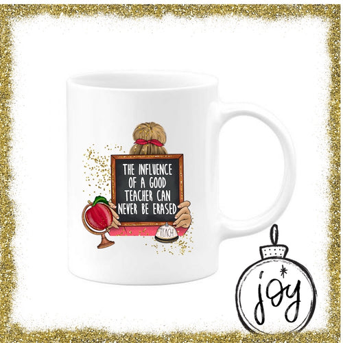 Blonde/Brown Hair Teacher Cup Sublimation Transfer