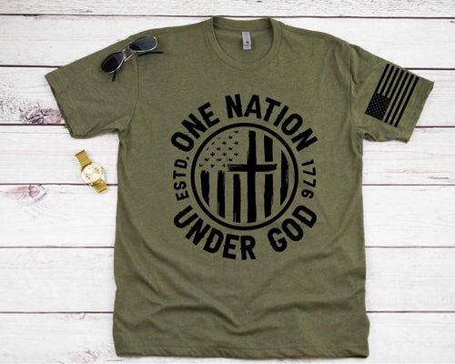 One Nation Under God Screen Print Transfer