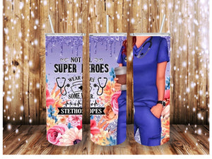 Not All Superheroes Wear Capes Nurse Skinny (Straight) Seamless Sublimation Transfer