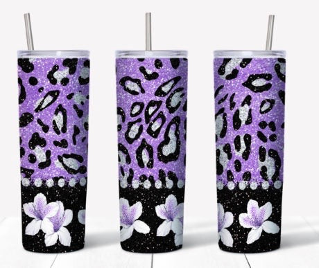 Purple Leopard Skinny (Straight) Seamless Sublimation Transfer