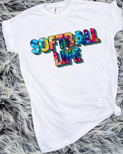 Softball Tie Dye Sublimation Transfer