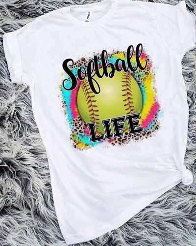 Softball Life Tie Dye Sublimation Transfer