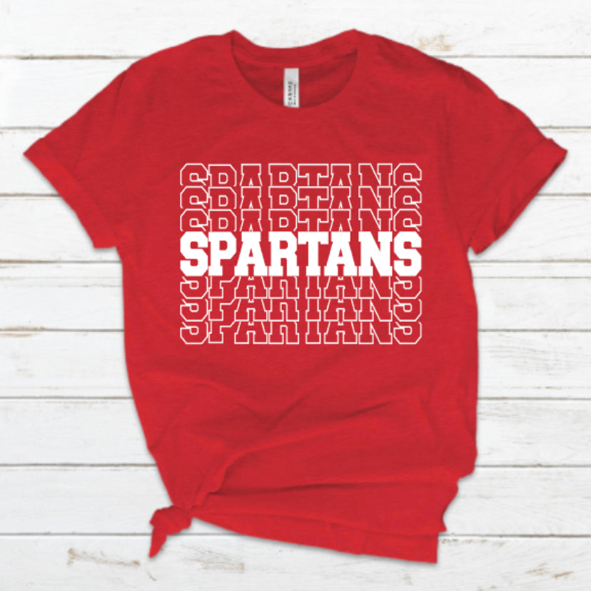 YOUTH Spartans Mascot Screen Print Transfer