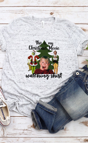 Christmas Movie Watching Shirt Sublimation Transfer