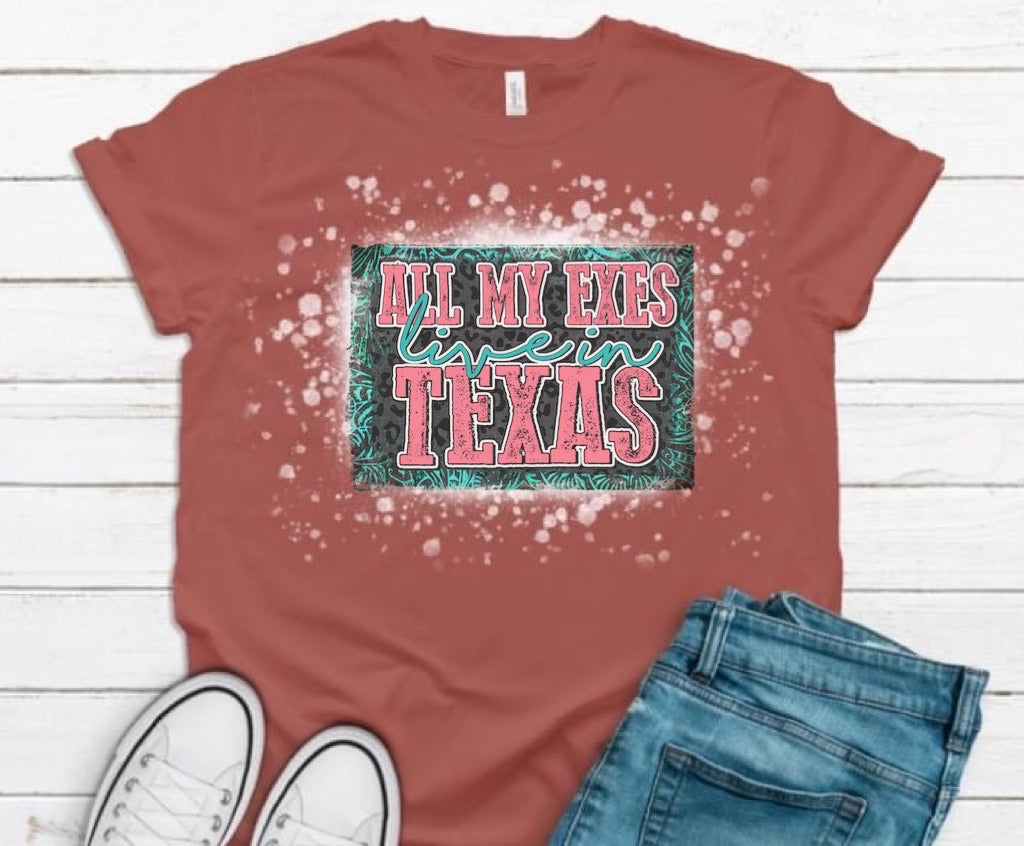 All My Exes Live In Texas Sublimation Transfer
