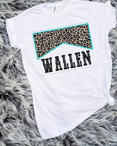 Wallen Teal/Leopard Print Sublimation Transfer