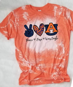 Peace Love Auburn Sublimation Transfer