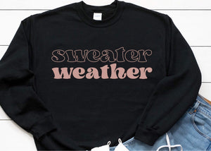 Sweater Weather *Rose Gold Metallic* Screen Print Transfer