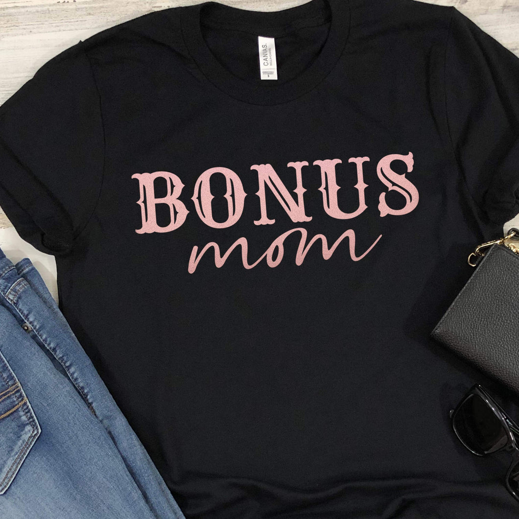 Bonus Mom (Rose Gold Metallic) Mama Screen Print Transfer