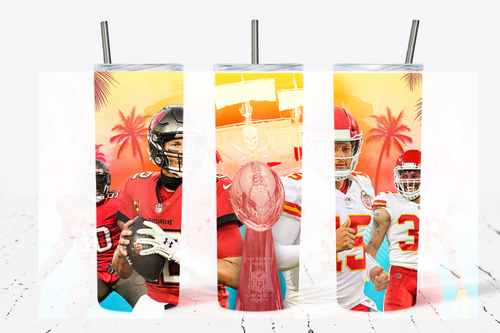 Mahomes Vs Brady Skinny (Straight) Seamless Sublimation Transfer