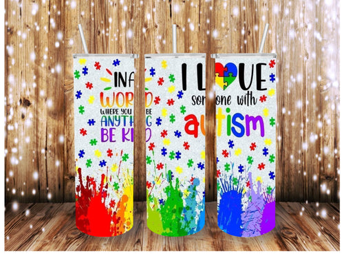 I Love Someone With Autism Skinny (Straight) Seamless Sublimation Transfer