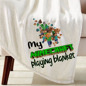 Minecraft Playing Blanket Sublimation Transfer