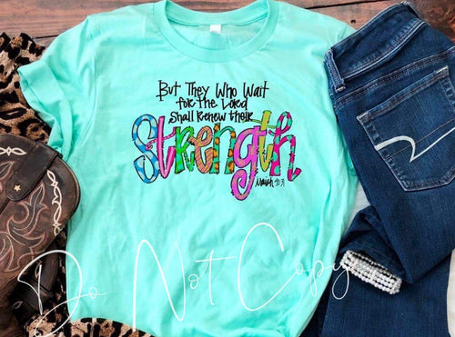 But They Who Wait For The Lord Isaiah 40:31 Screen Print Transfer