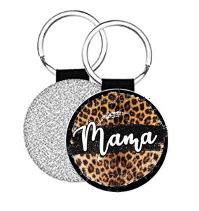 Set of 4 - Mama (Leopard) Keychain Sublimation Transfer