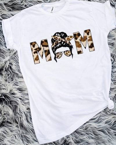 MomLife Leopard Messy Bun Sublimation Transfer