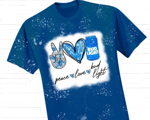 Peace Love Bud Light Sublimation Transfer