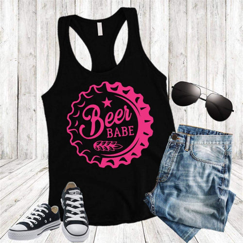 Beer Babe (pink) Screen Print Transfer